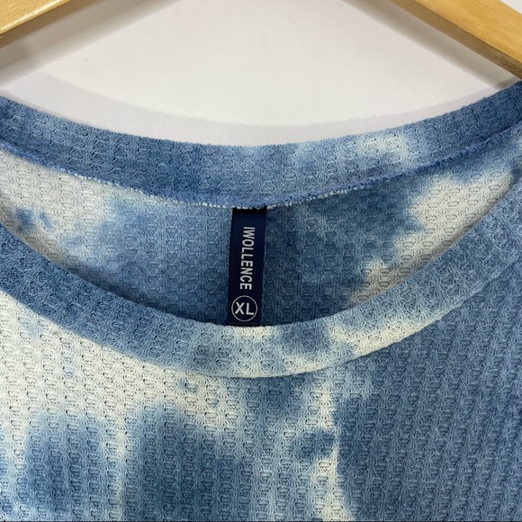 Tie Dye Boho Waffle Knit Dress / Cover-Up with Pockets XL - Picture 6 of 8